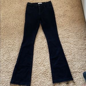 Black High Rise Flare Pants/Jeans